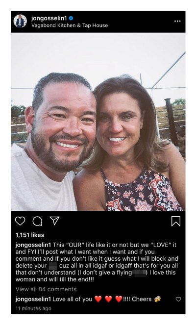 Jon Gosselin Defends Relationship and Threatens to Block Trolls in Deleted Rant