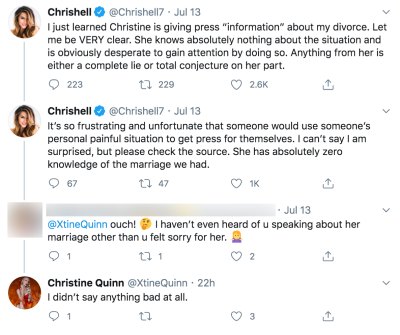 Selling Sunset Star Christine Quinn Responds to Chrishell Stause's Claims She Leaked Divorce Info About Justin Hartley to Press