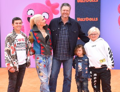 Gwen Stefani With Blake Shelton and Her boys