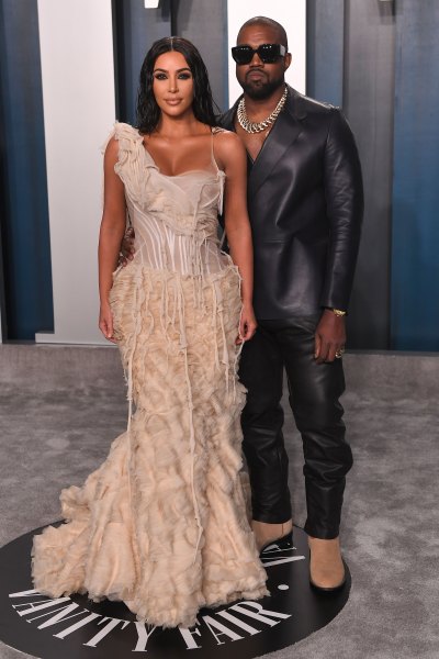 Kanye West and Kim Kardashian at Vanity Fair Oscars Afterparty