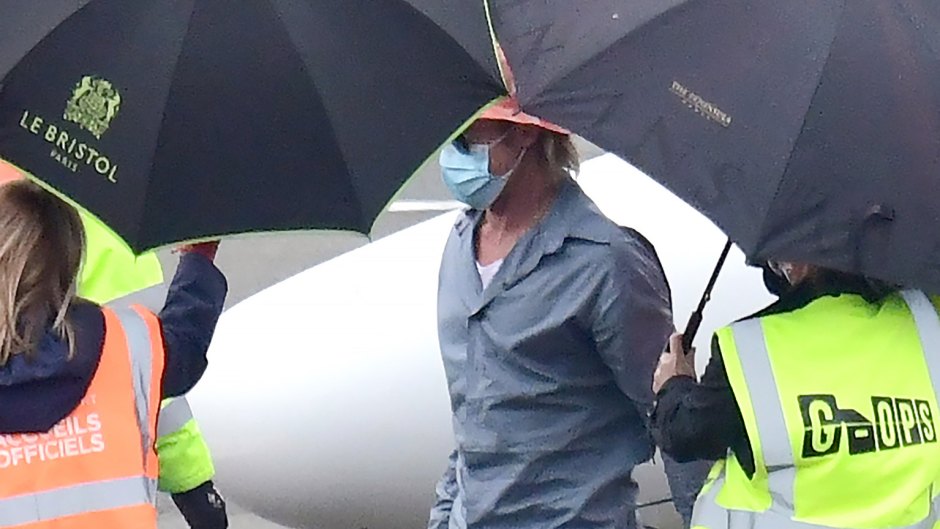 Brad Pitt Leaves France Alone After Jetting Across The Atlantic To Spend Four Nights With New Love Nicole Poturalski-