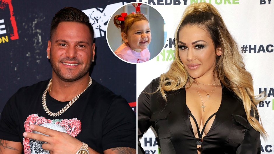 Side-by-Side Photos of Ronnie Ortiz-Magro and Jen Harley With Inset Photo of Daughter Ariana