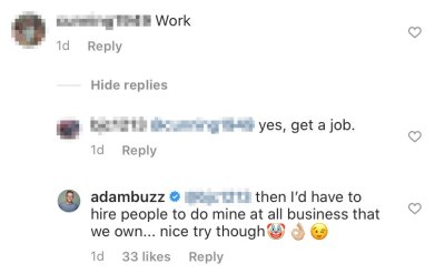 Adam Busby Claps Back at Troll Who Says He Doesn't Work