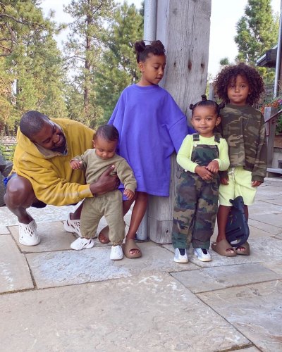 Kim Kardashian Shares Cute Photos of Kids and Kanye West