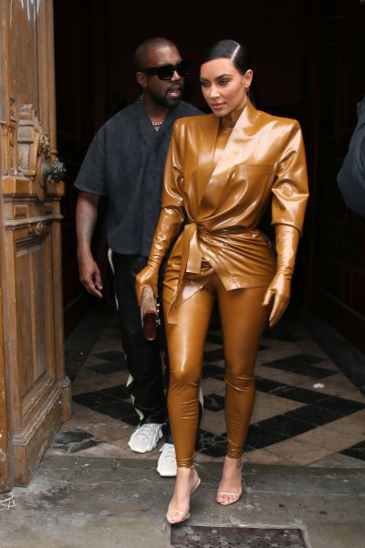 Kim Kardashian Kanye West Paris Fashion Week