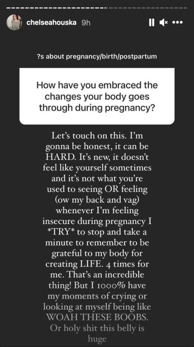 Chelsea Houska Reveals Embracing Body Changes Amid Pregnancy