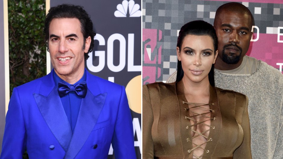 Sacha Baron Cohen Pokes Fun at Kim and Kanye West's Divorce