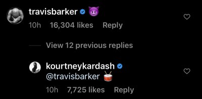 Kourtney Kardashian Shares NSFW Post About Travis Barker: 'We Ain’t Seen a Thing Tonight'