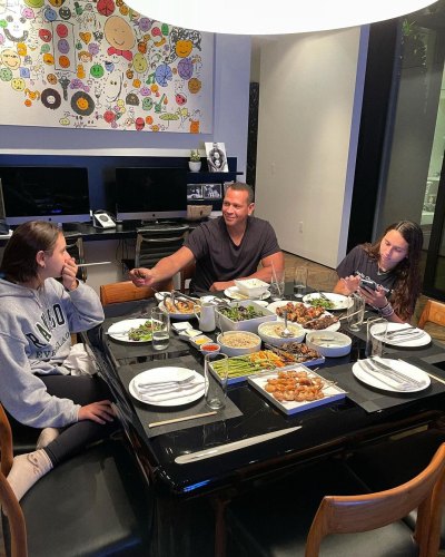 Alex Rodriguez Has Table Settings for Empty Chairs During Family Dinner Post- J. Lo Split