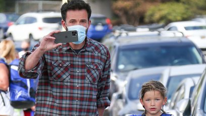 Ben Affleck picks up his son Samuel from swimming practice