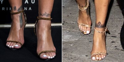Rihanna Seemingly Covers Up Shark Tattoo She Got With Ex Drake