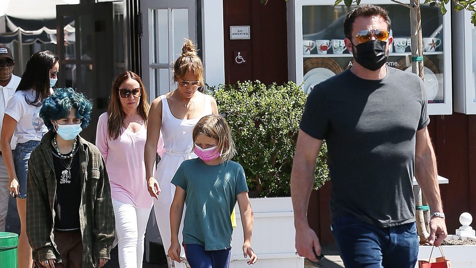 Jennifer Lopez and Ben Affleck Spotted Shopping With Son Sam and Daughter Emme in Brentwood