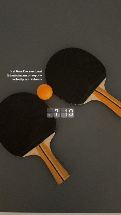 Breaking a Sweat? Kourtney Kardashian and Travis Barker Have a Playful Date Night Playing Ping-Pong