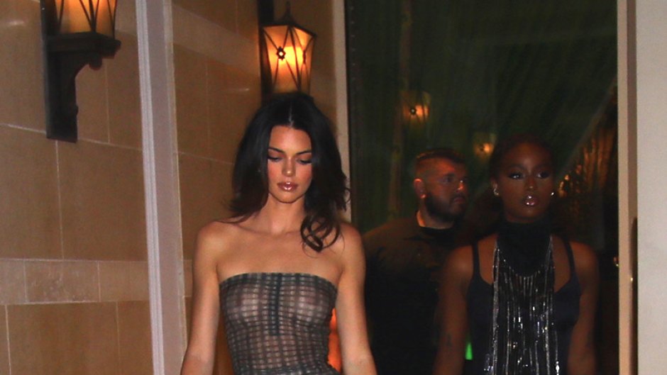 Kendall Jenner Goes Braless in Sheer Top During Club Outing