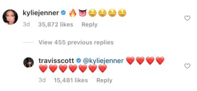 Kylie and Travis Flirt
