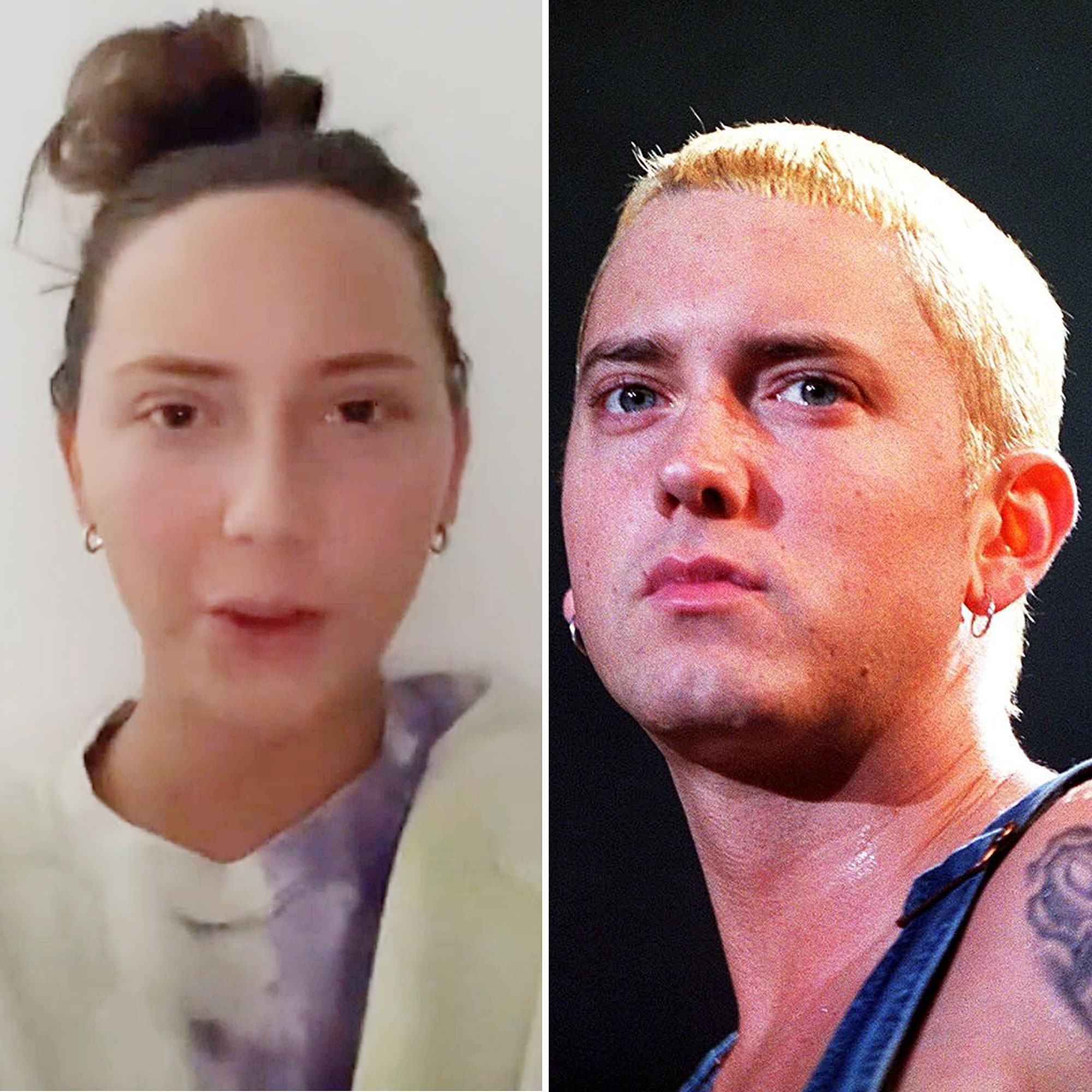 Hailie Mathers Looks Like Dad Eminem in No Makeup Video