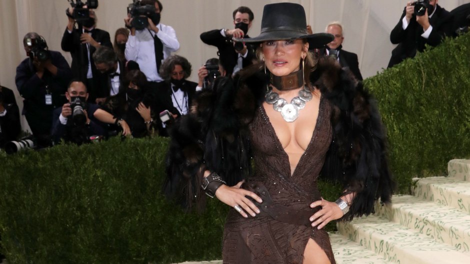 Jennifer Lopez Slays in a Plunging Outfit at the 2021 Met Gala Red Carpet: Photos