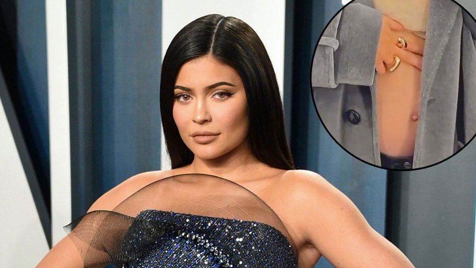 Kylie Jenner Shows Off Bare Baby Bump in Sexy Sheer Crop Top
