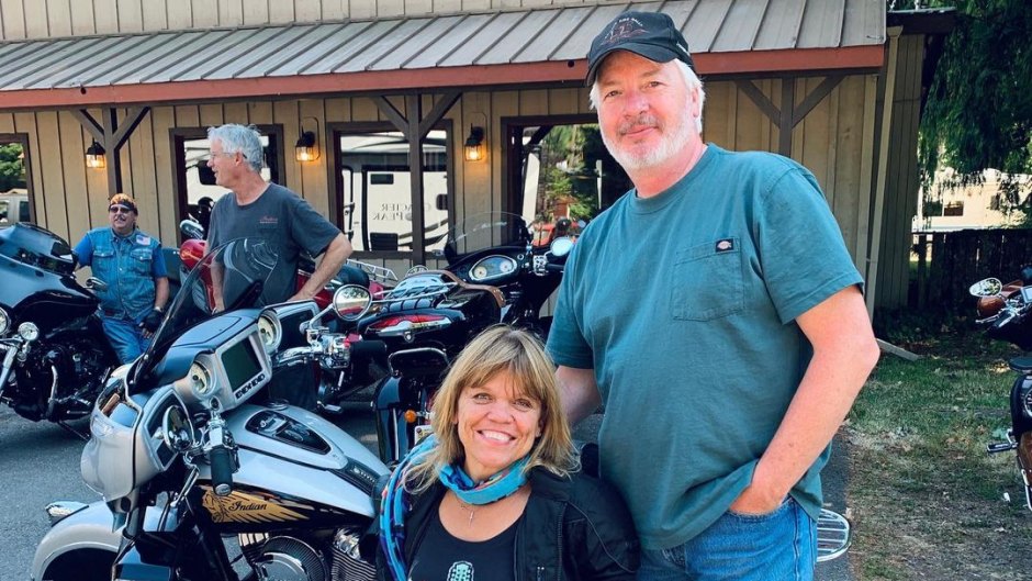 Amy Roloff with Chris Marek motorcycle