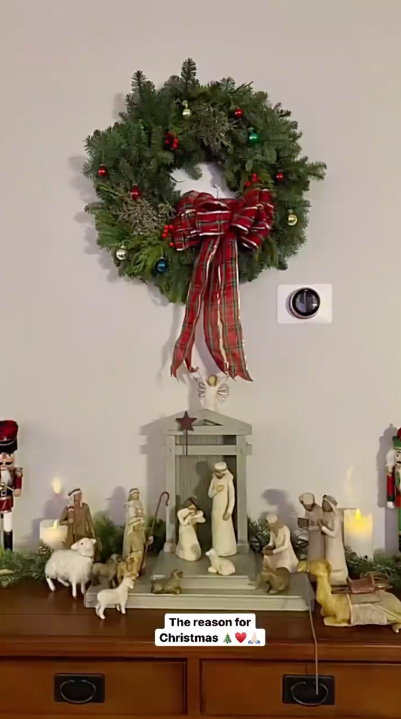Amy Roloff's decorated for Christmas nativity scene