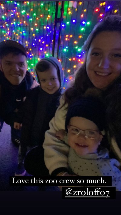 Tori Roloff with family ZooLights