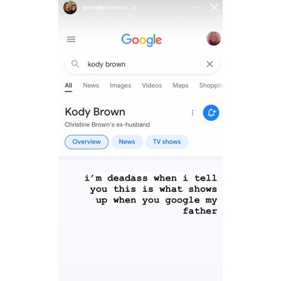 Gwendlyn Brown Reacts Dad Kody Being Described Christine Ex Husband