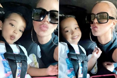 Khloe-With-Chicago-In-Car