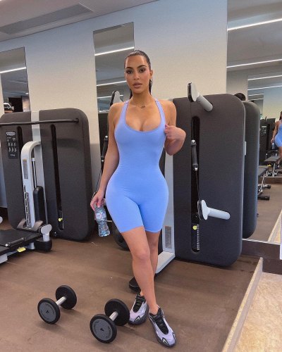 Kim Kardashian Keeps Her ‘Chin Up' Amid Ye Drama, Shows Off Curvy Figure at the Gym 