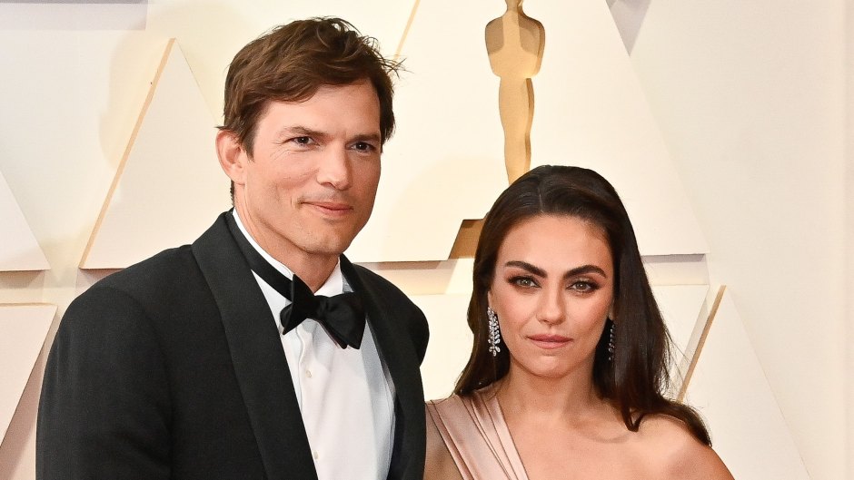 Mila Kunis and Ashton Kutcher Make Rare Red Carpet Appearance at 2022 Oscars: See Photos