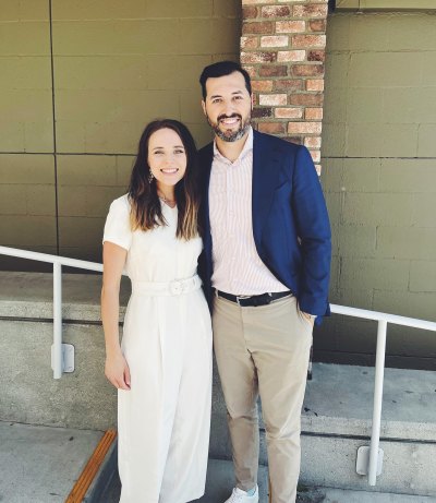 Jinger Duggar Celebrates Easter in a Stunning White Jumpsuit and Heels with Husband Jeremy