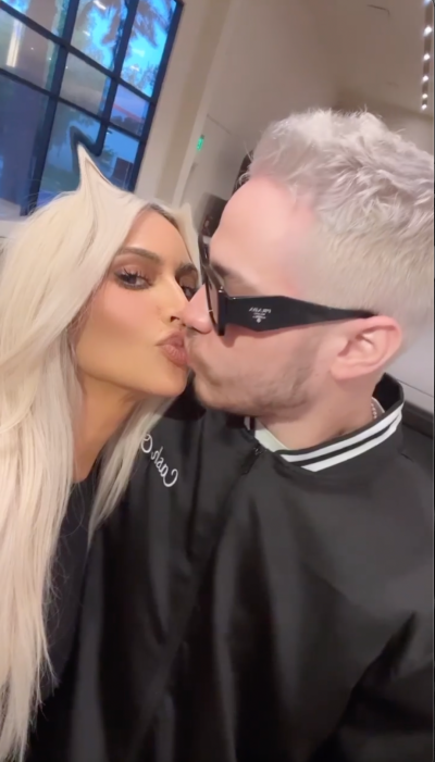Kim Kardashian and Boyfriend Pete Davidson Share Intimate Moment and Kiss: See Photos