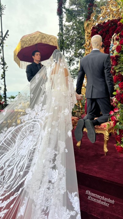 Kourtney Kardashian’s Wedding Gown Is Perfect for Her! See Photos of Her Dress From Italy Ceremony