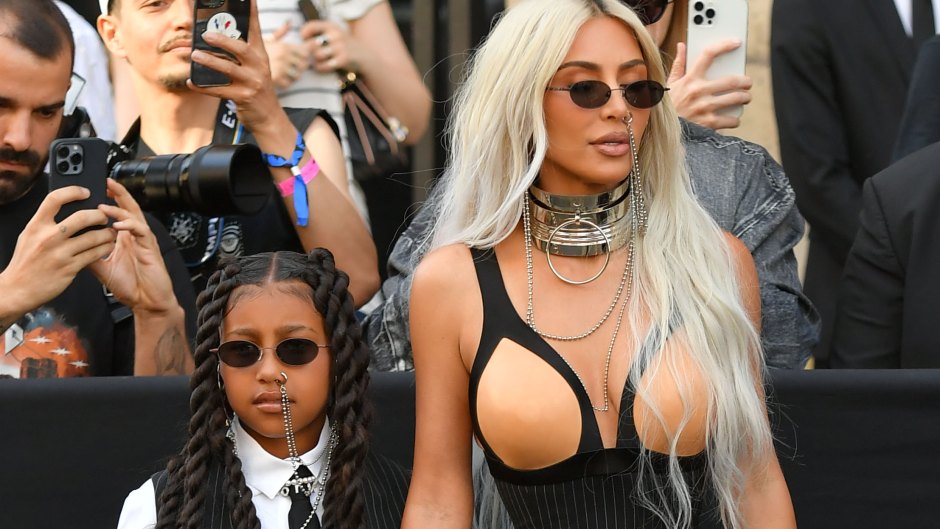 Kim Kardashian Explains Hilarious Reason North West Held Up ‘Stop’ Sign at Paris Fashion Week