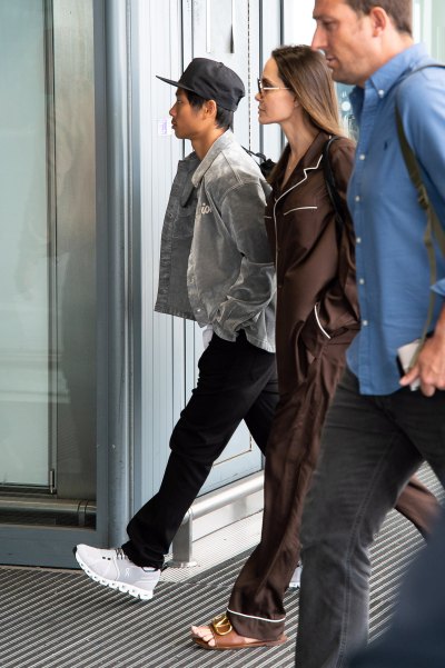 Angelina Jolie, Son Pax Depart From Heathrow Airport: Photos