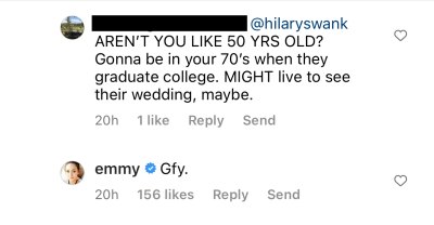 Emmy Rossum Claps Back About Pregnant Hilary Swank’s Age