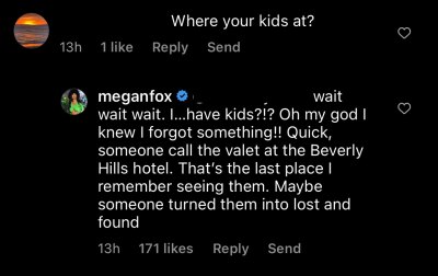 Megan Fox Slams Parent-Shamer Who Asked Where Her Sons Are: 'I Have Kids?!'