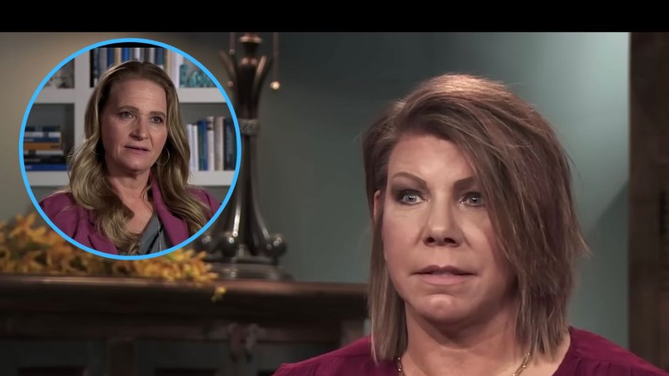Meri Brown wearing a burgundy shirt during a confessional in 'Sister Wives'