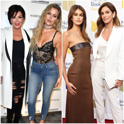 Kris Jenner and Khloe Kardashian, Kaia Gerber and Cindy Crawford