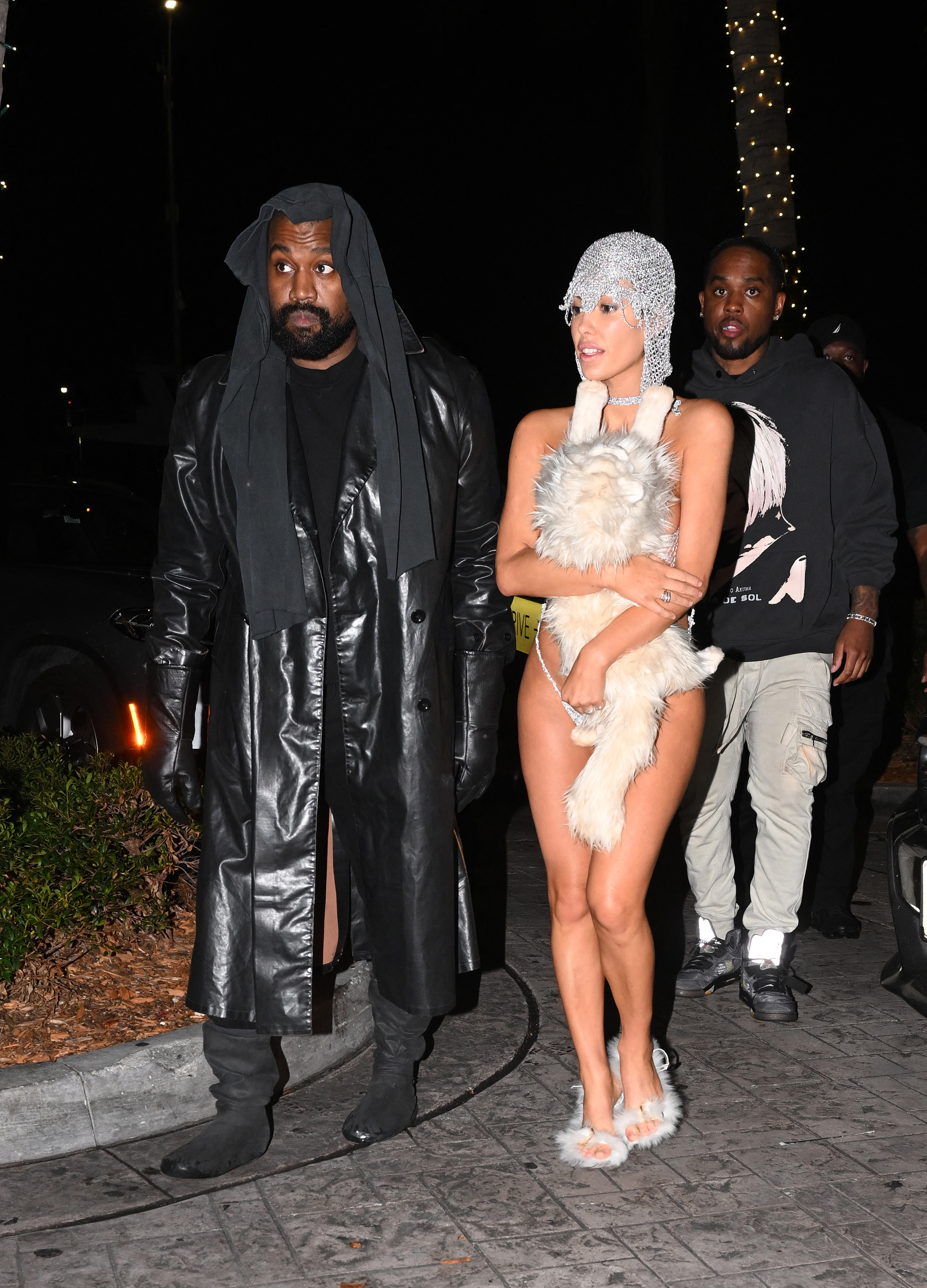 Kanye West's Wife Bianca Censori Wears Gray Bra with Super Short