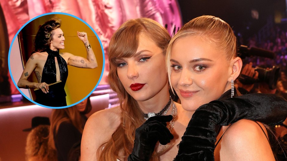 Taylor Swift and Kelsea Ballerini Cheer for Miley Cyrus at 2024 Grammys Following Her 1st Win