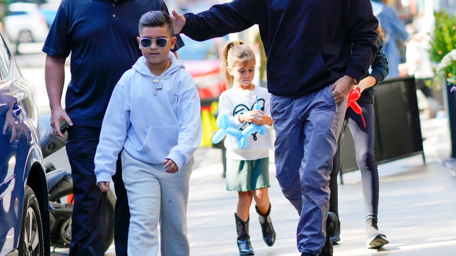mason disick rocks denim outfit in rare appearance